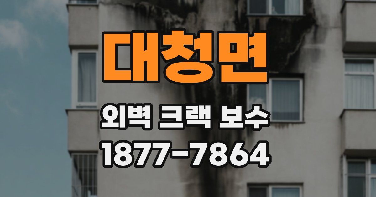 대청면 외벽 크랙 보수