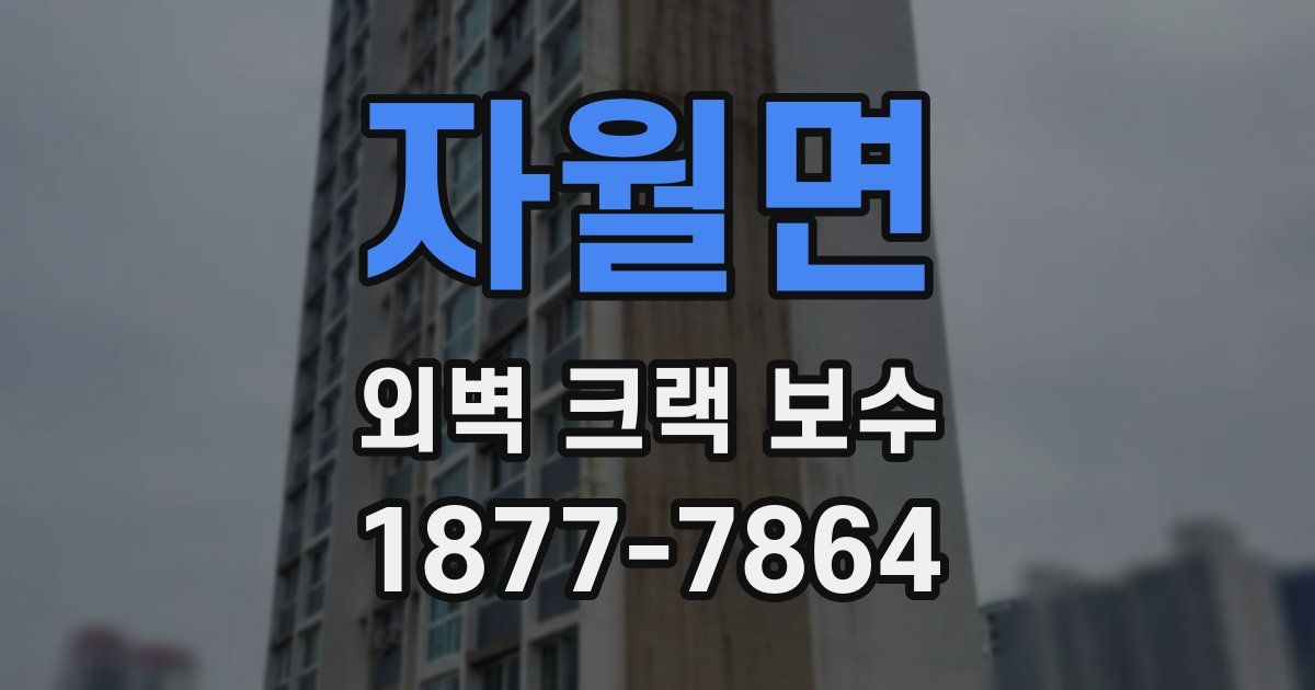 자월면 외벽 크랙 보수