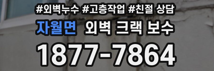 자월면 외벽 크랙 보수