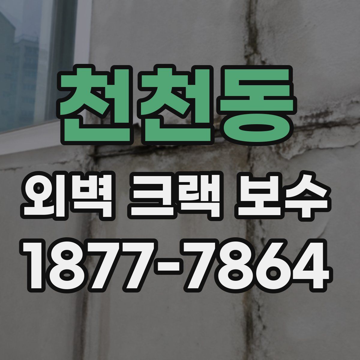 천천동 외벽 크랙 보수