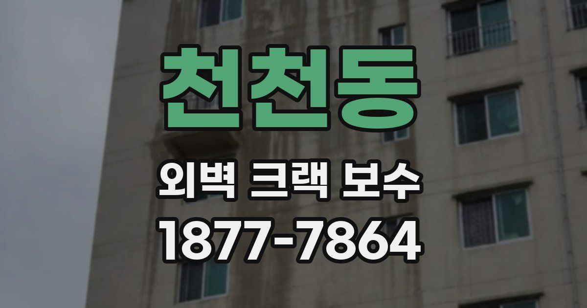 천천동 외벽 크랙 보수