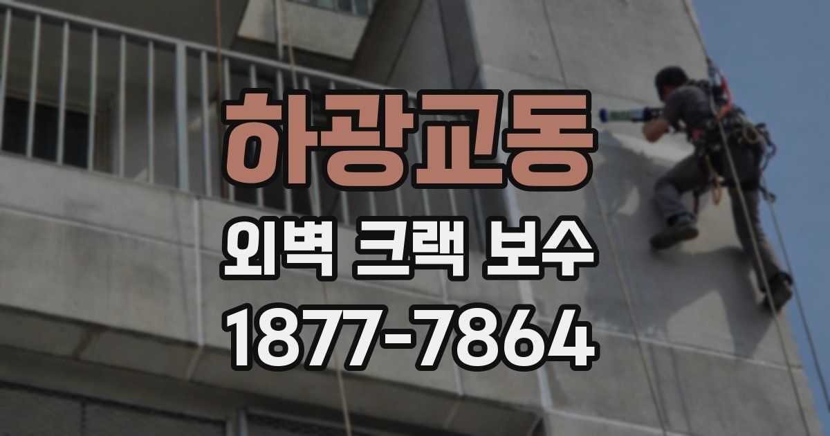 하광교동 외벽 크랙 보수