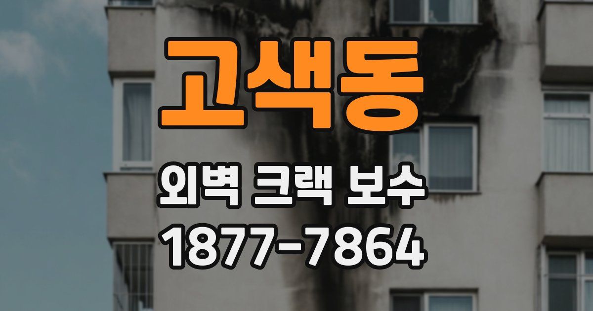 고색동 외벽 크랙 보수