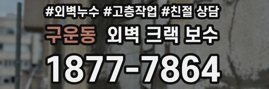 구운동 외벽 크랙 보수