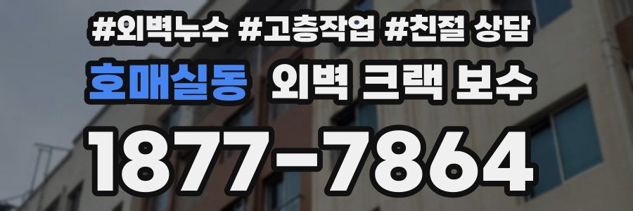 호매실동 외벽 크랙 보수