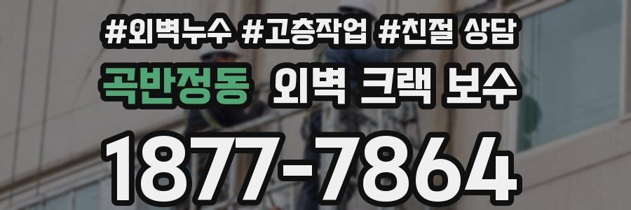곡반정동 외벽 크랙 보수