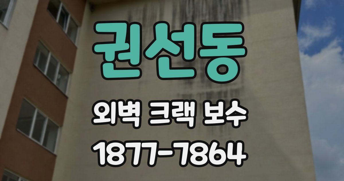 권선동 외벽 크랙 보수