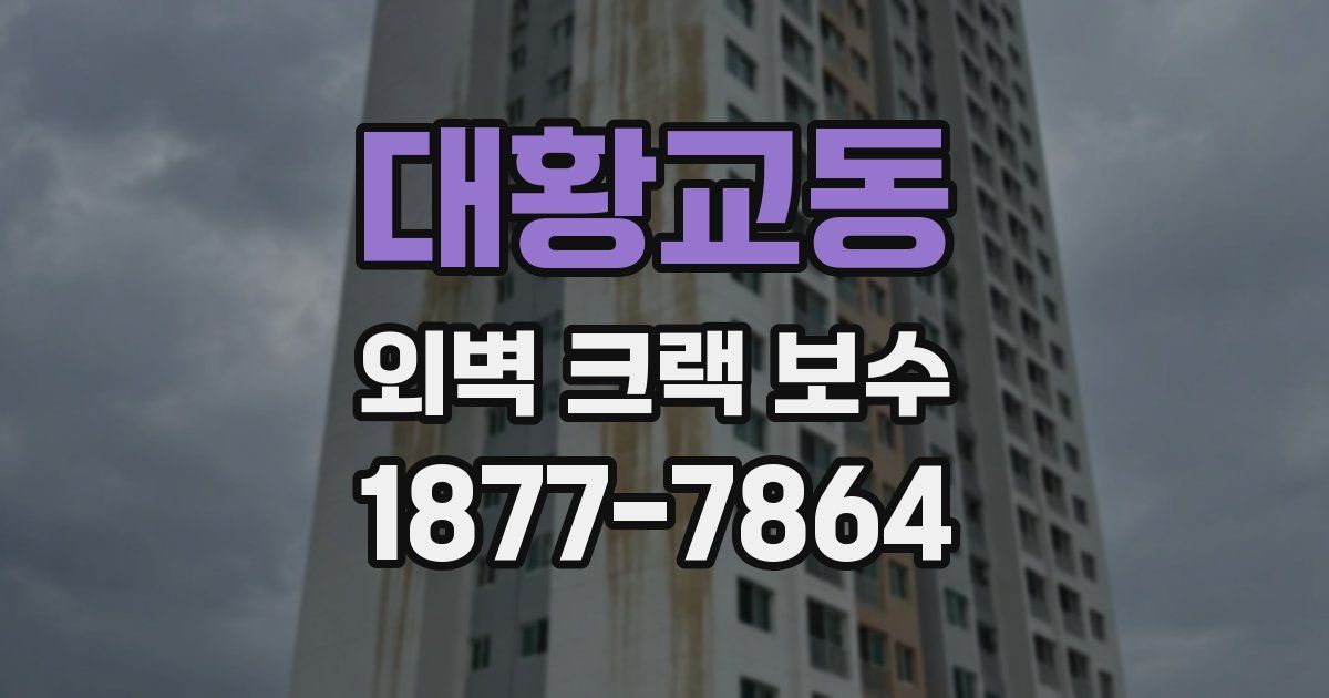 대황교동 외벽 크랙 보수