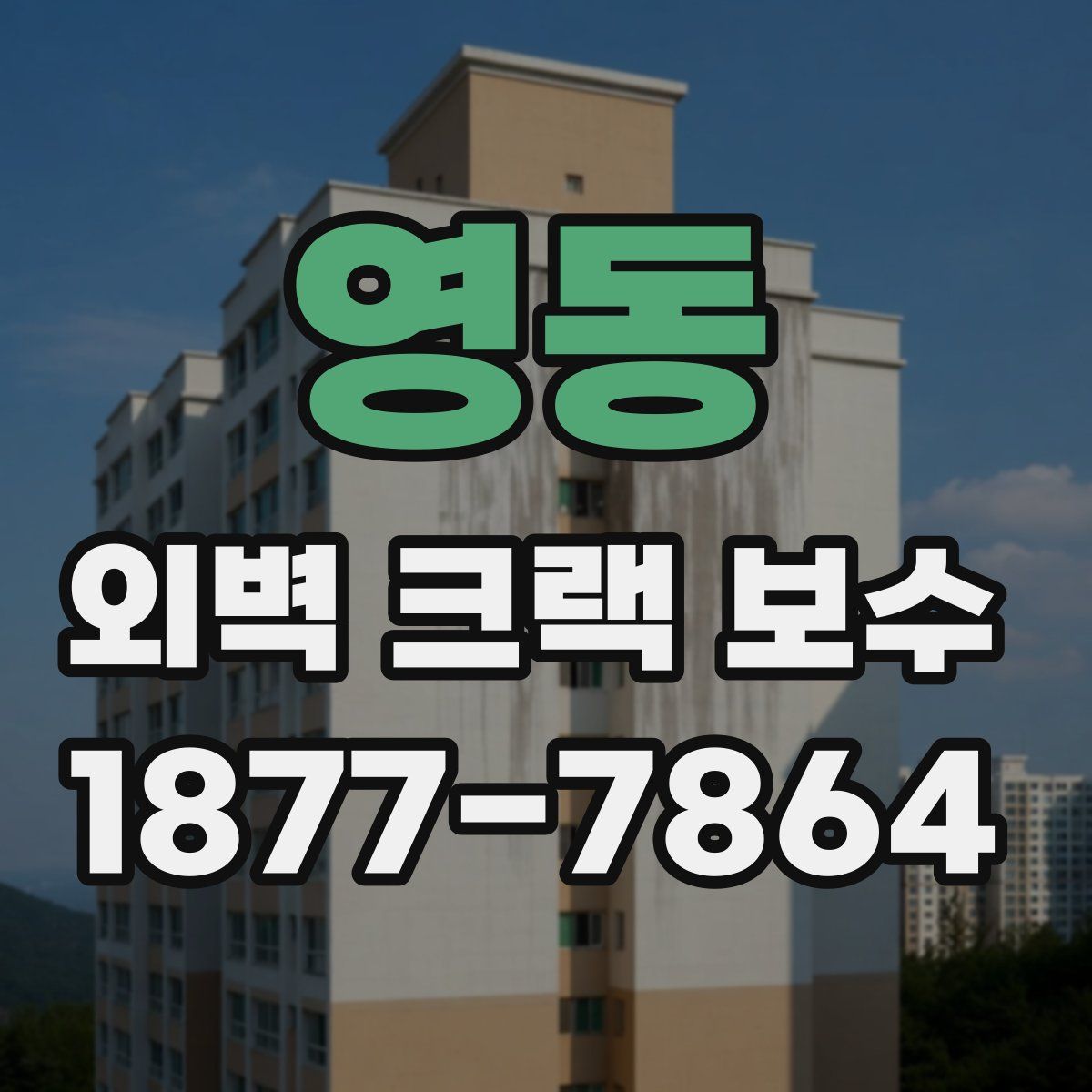 영동 외벽 크랙 보수