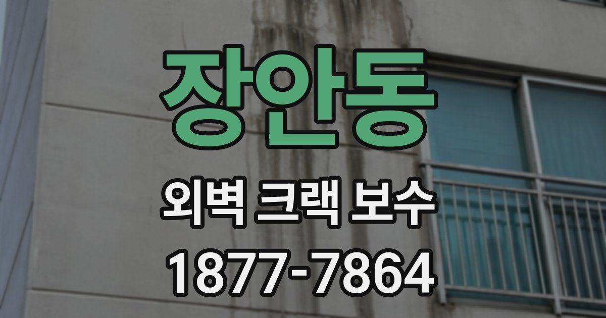 장안동 외벽 크랙 보수