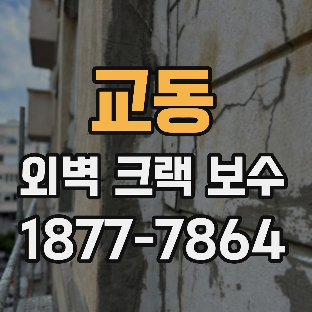 교동 외벽 크랙 보수