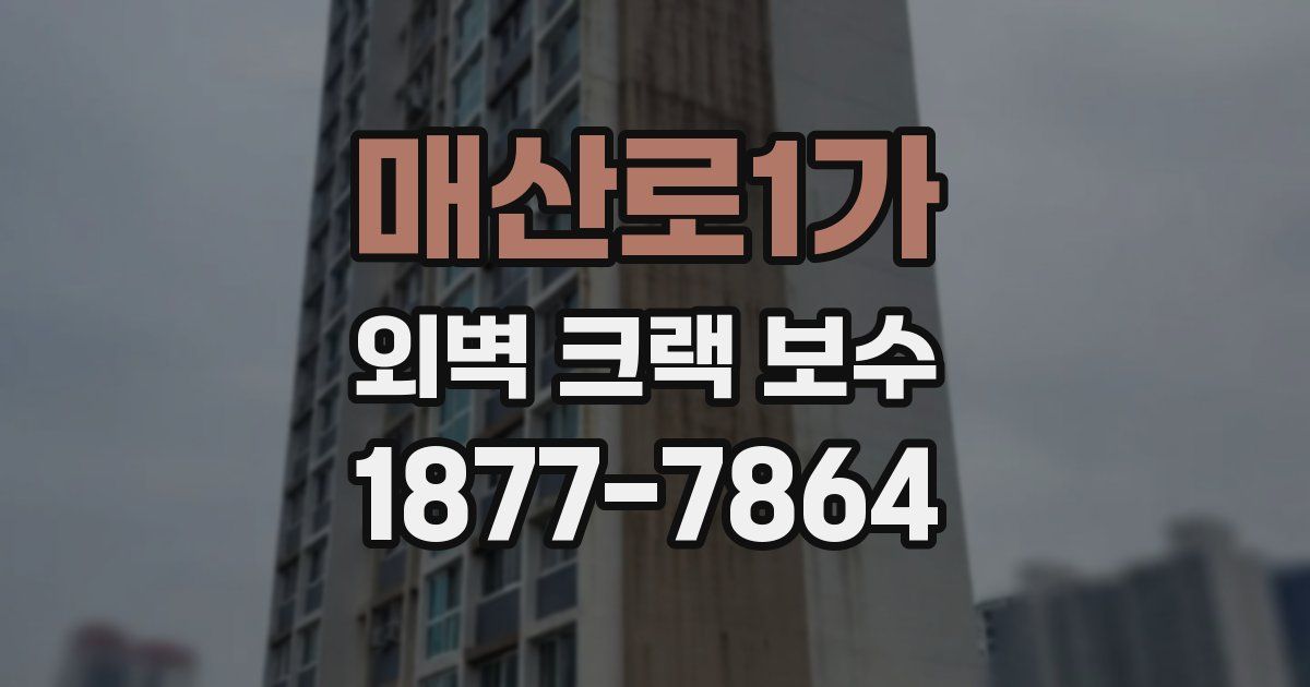 매산로1가 외벽 크랙 보수
