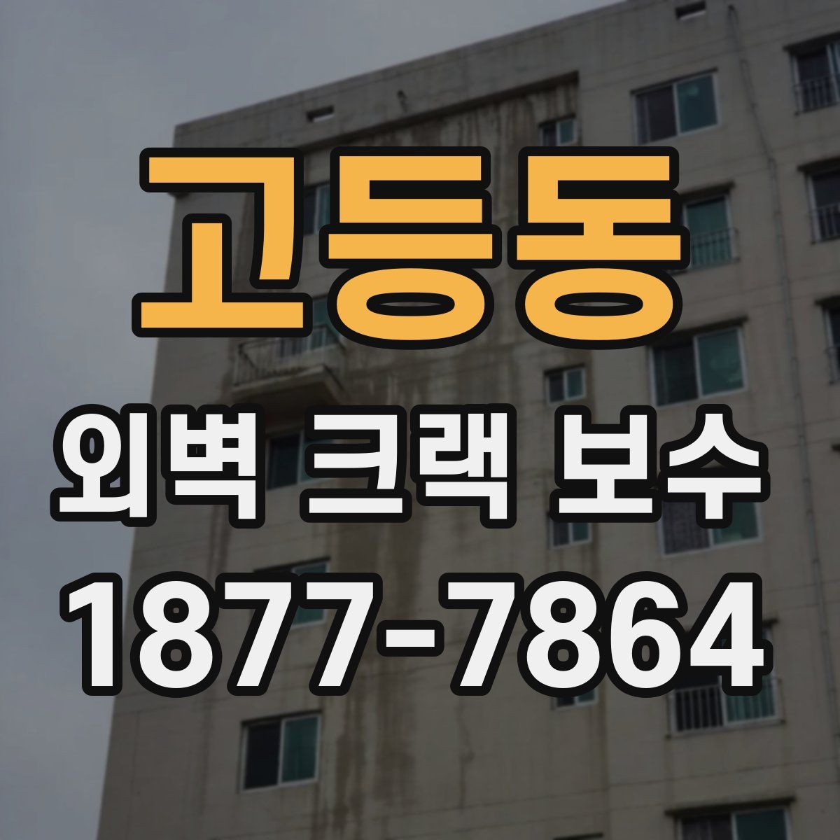 고등동 외벽 크랙 보수