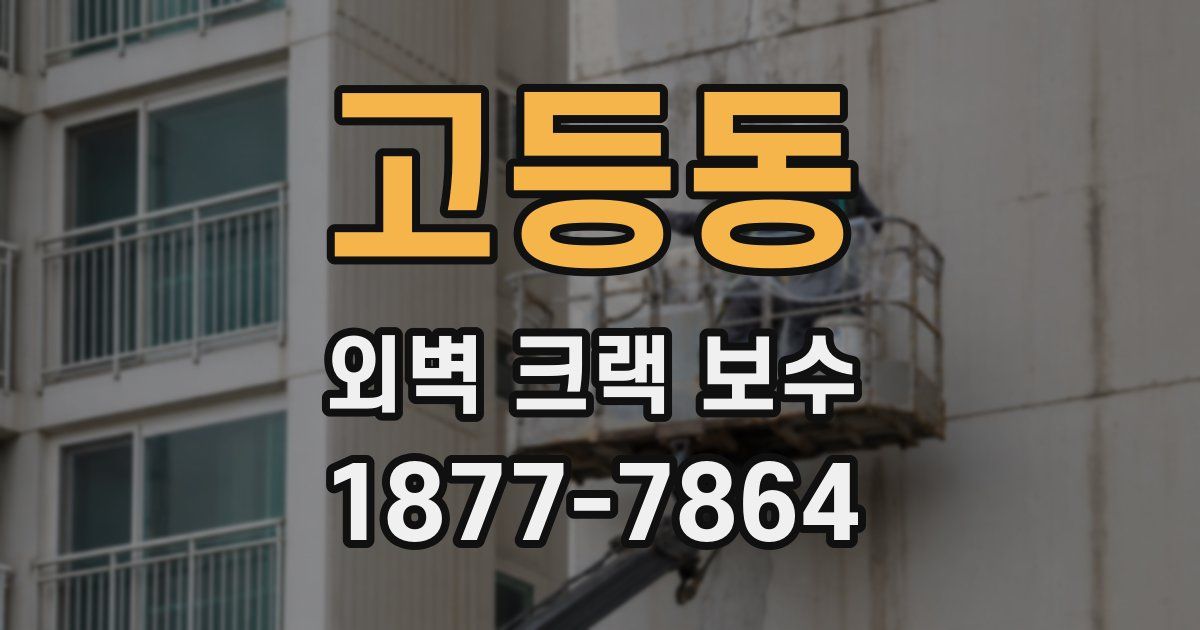 고등동 외벽 크랙 보수