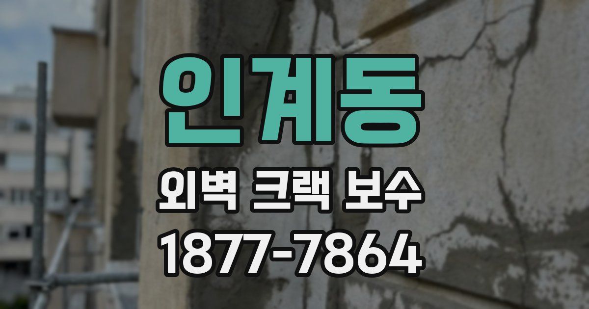 인계동 외벽 크랙 보수