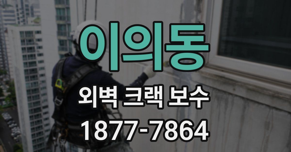 이의동 외벽 크랙 보수