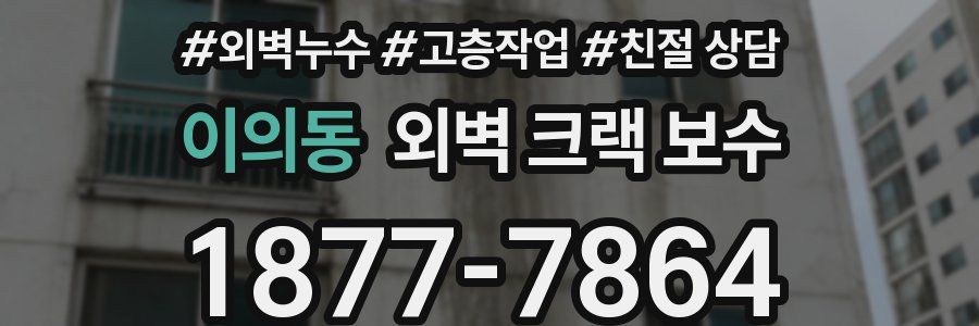 이의동 외벽 크랙 보수