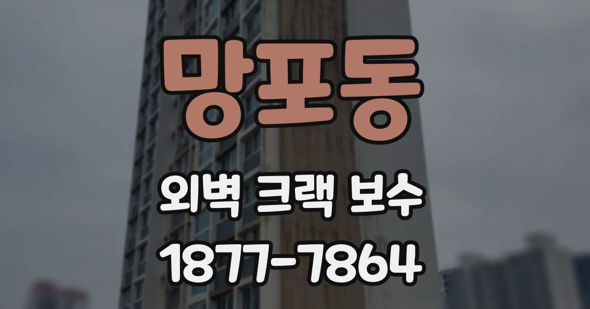 망포동 외벽 크랙 보수