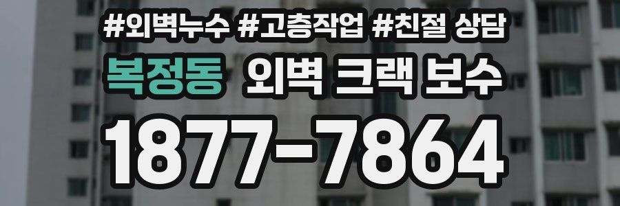 복정동 외벽 크랙 보수