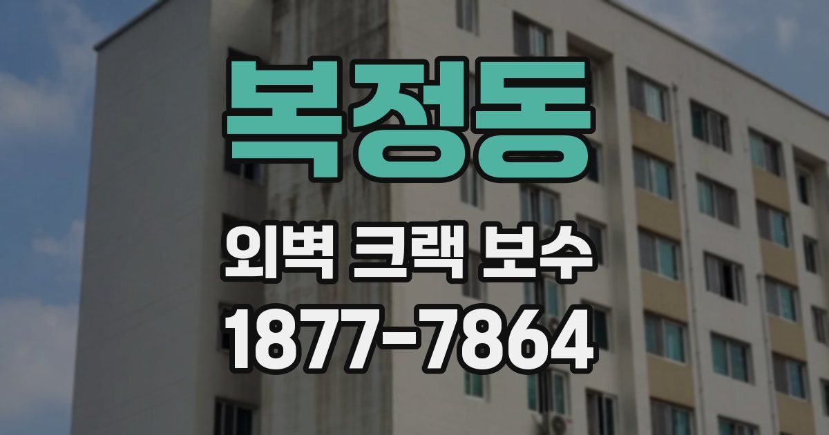복정동 외벽 크랙 보수