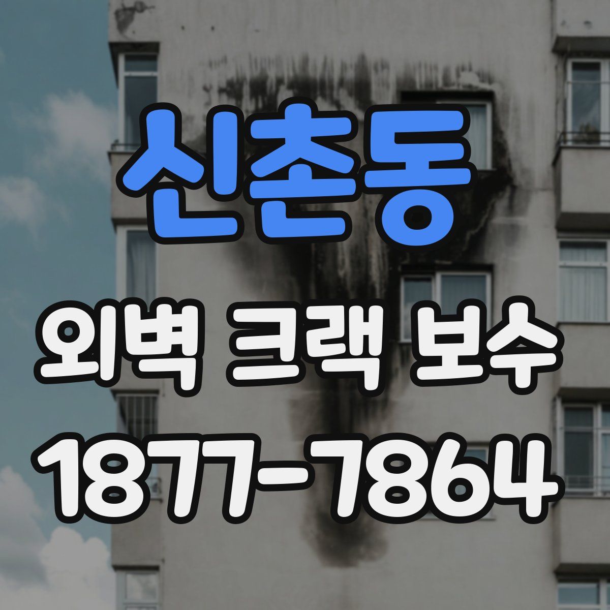 신촌동 외벽 크랙 보수