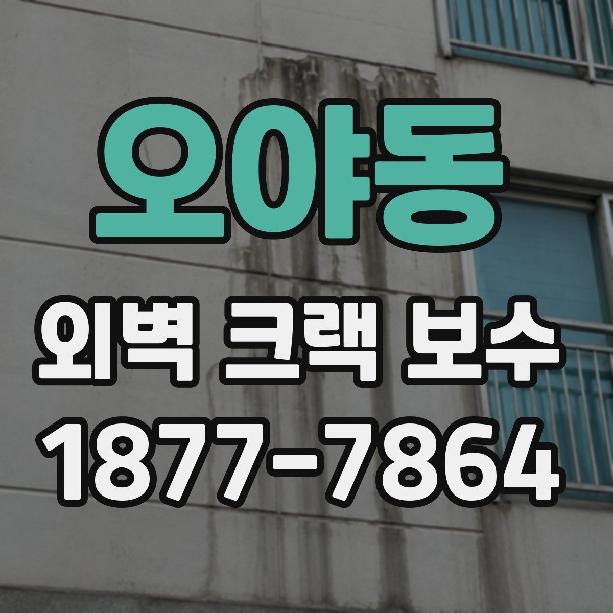 오야동 외벽 크랙 보수 공사 후 건조 시간과 주의점
