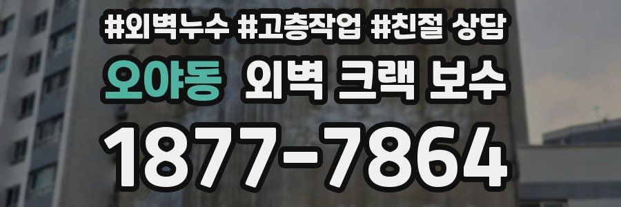 오야동 외벽 크랙 보수
