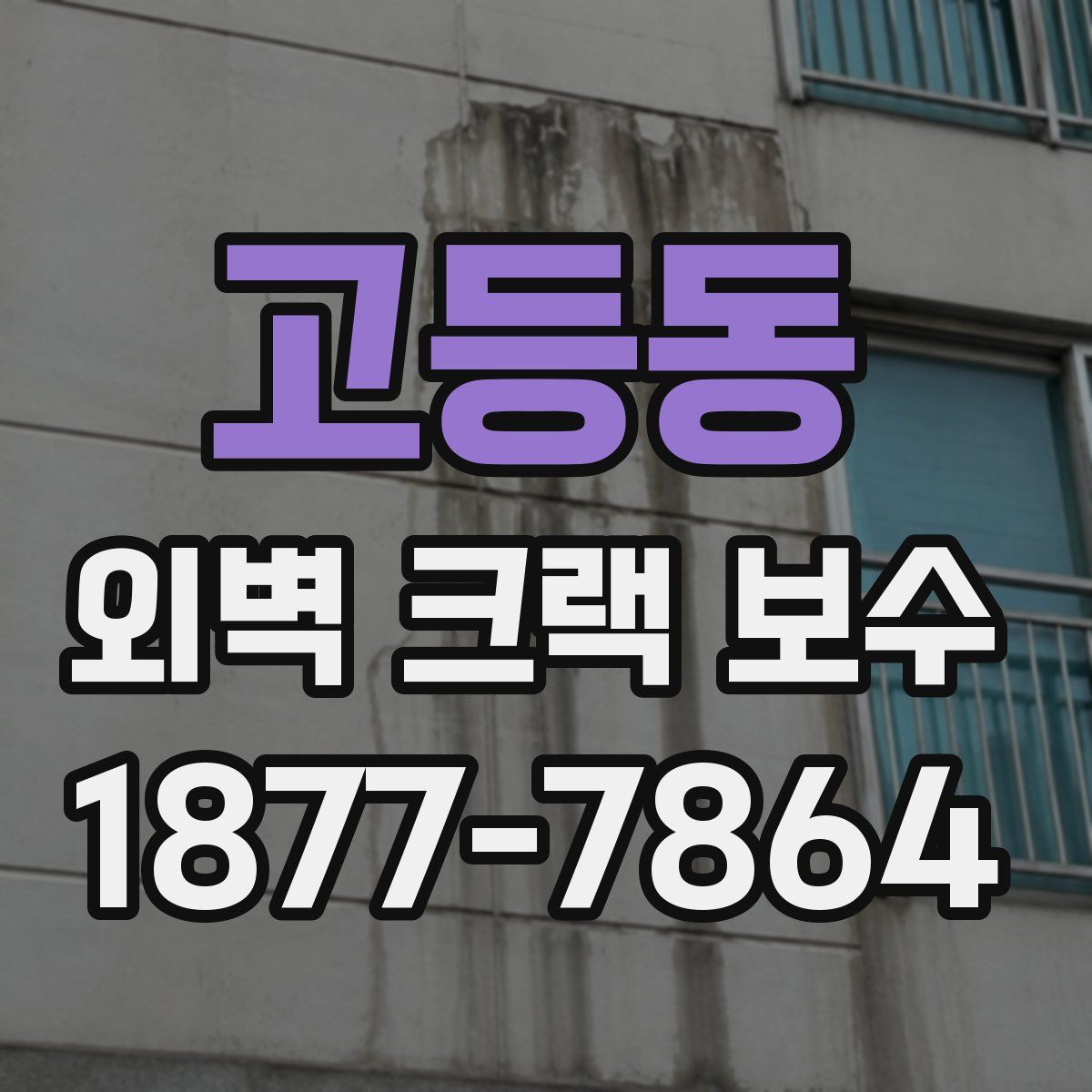 고등동 외벽 크랙 보수