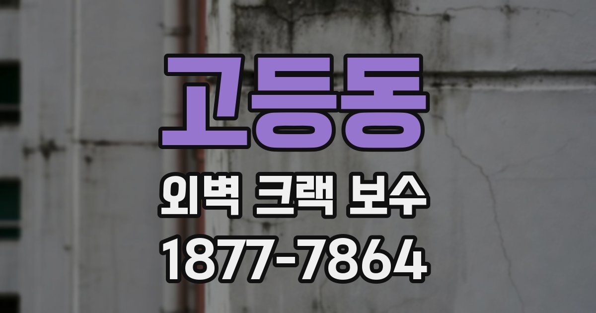 고등동 외벽 크랙 보수