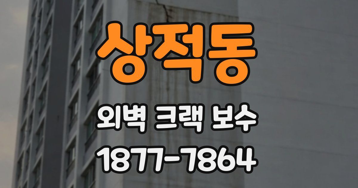 상적동 외벽 크랙 보수