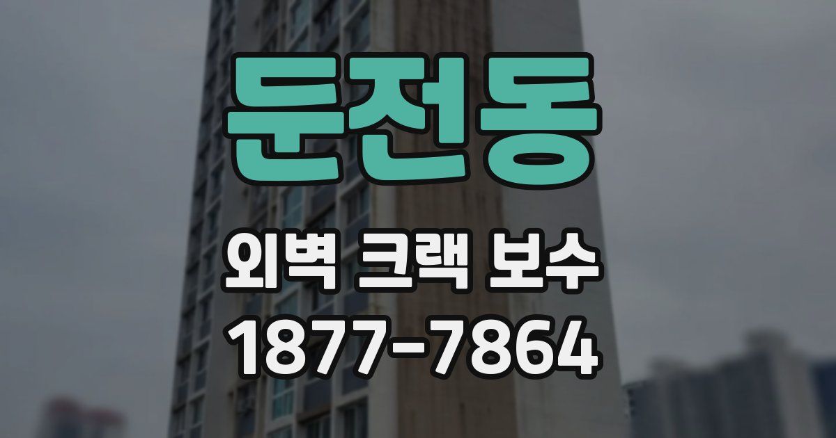둔전동 외벽 크랙 보수