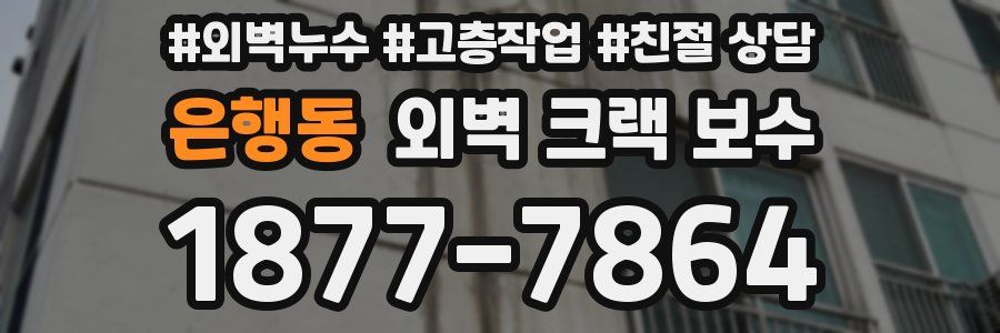은행동 외벽 크랙 보수