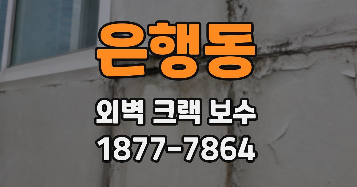 은행동 외벽 크랙 보수