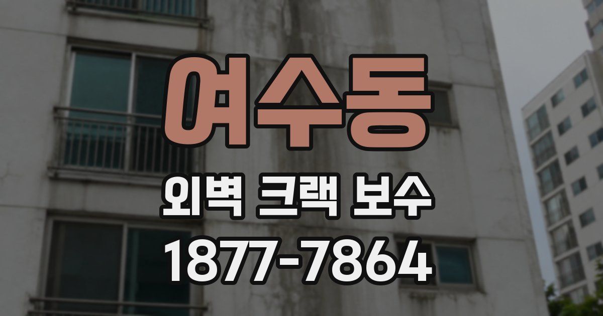 여수동 외벽 크랙 보수