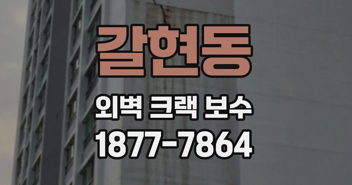 갈현동 외벽 크랙 보수