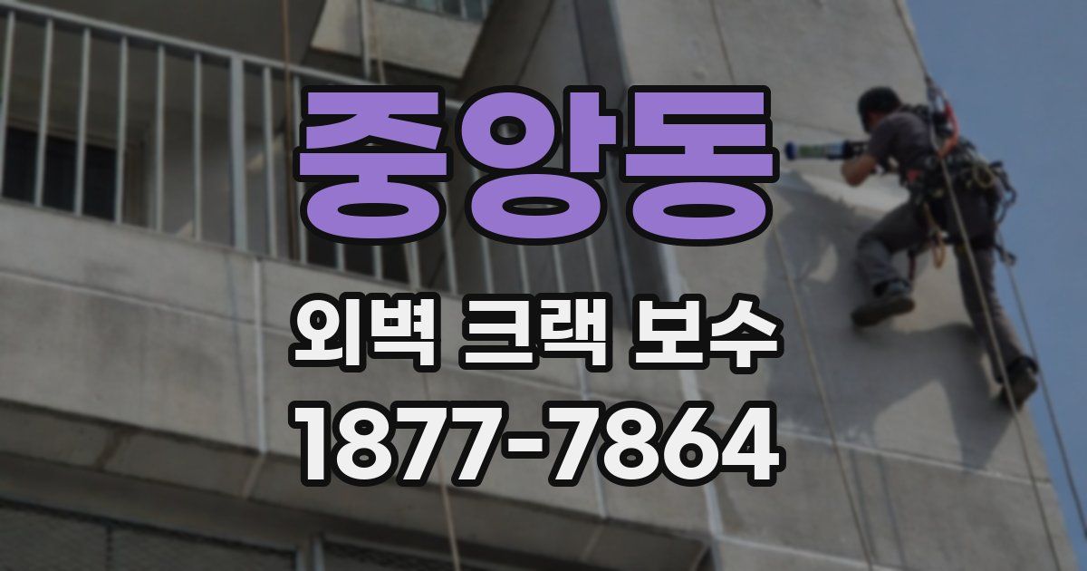 중앙동 외벽 크랙 보수
