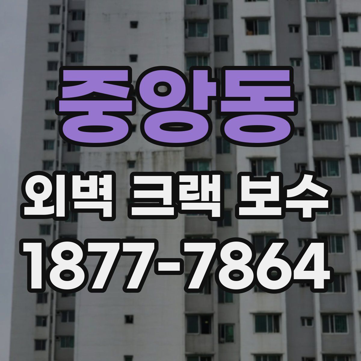 중앙동 외벽 크랙 보수