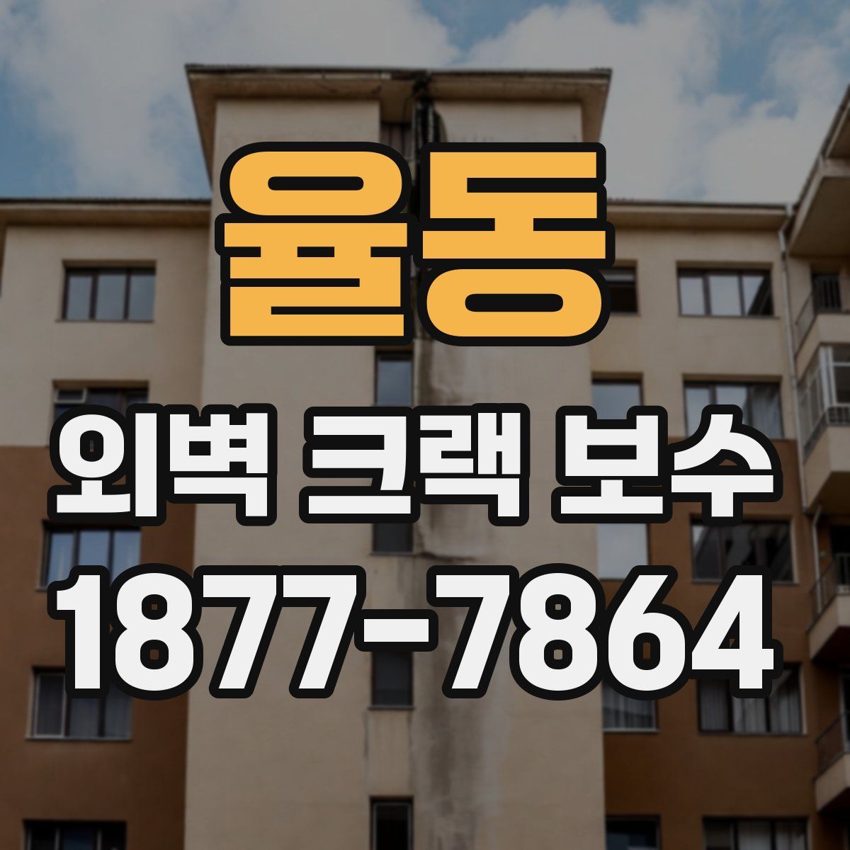 율동 외벽 크랙 보수