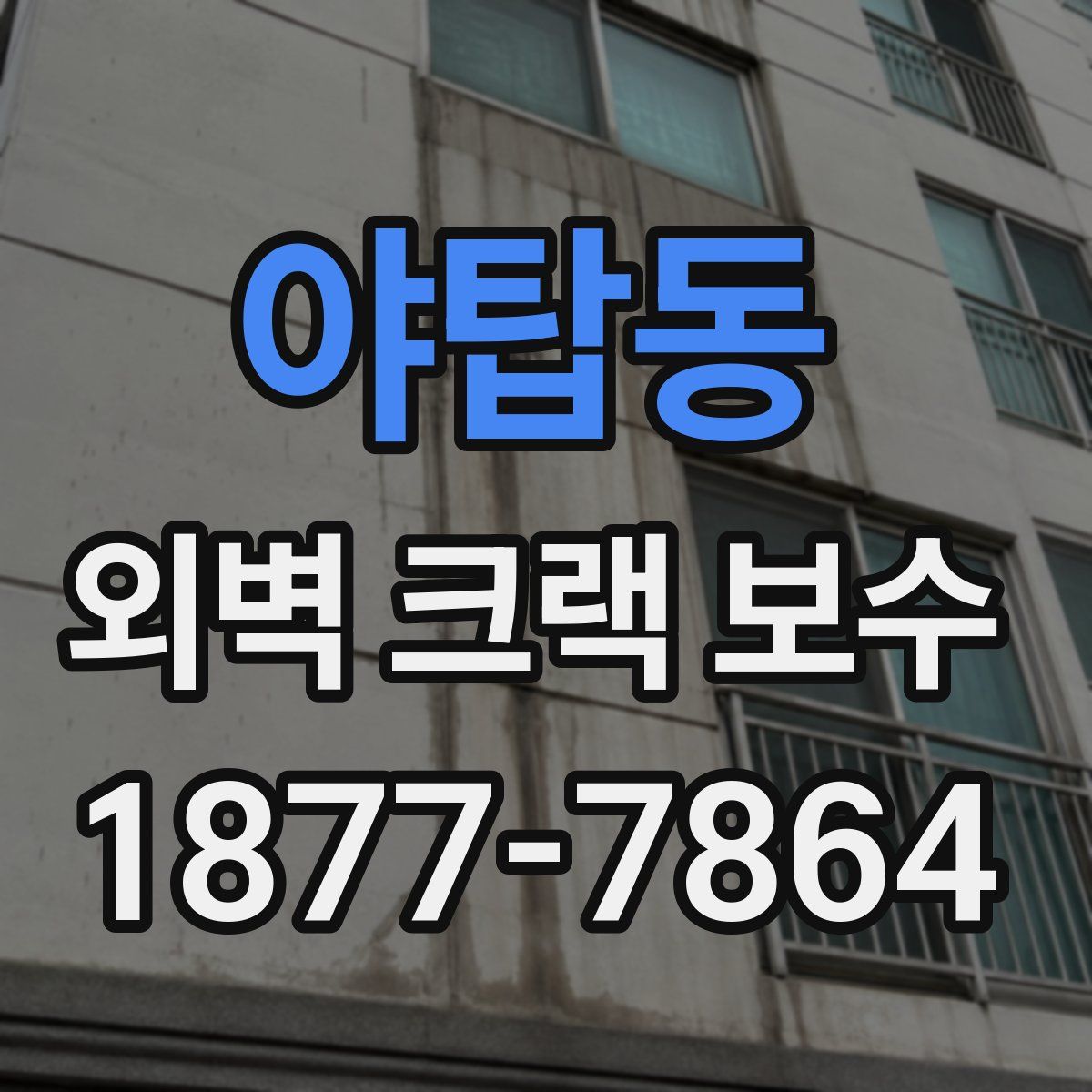 야탑동 외벽 크랙 보수