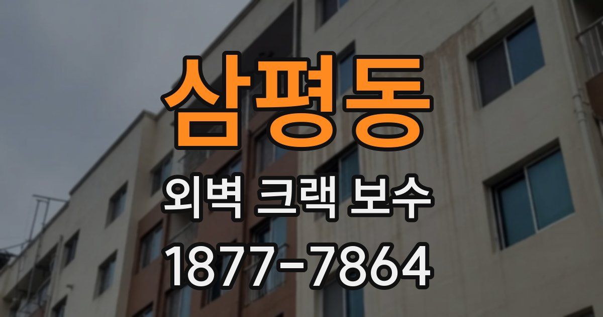 삼평동 외벽 크랙 보수