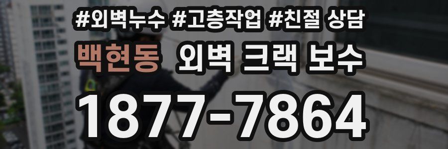 백현동 외벽 크랙 보수