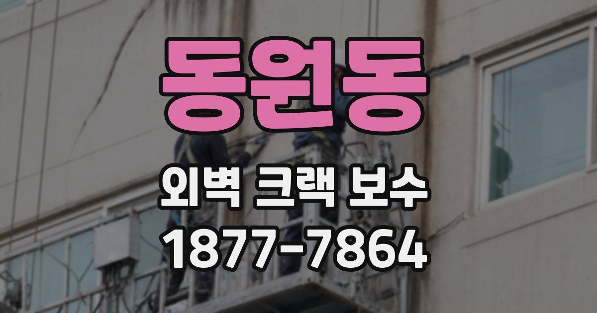 동원동 외벽 크랙 보수