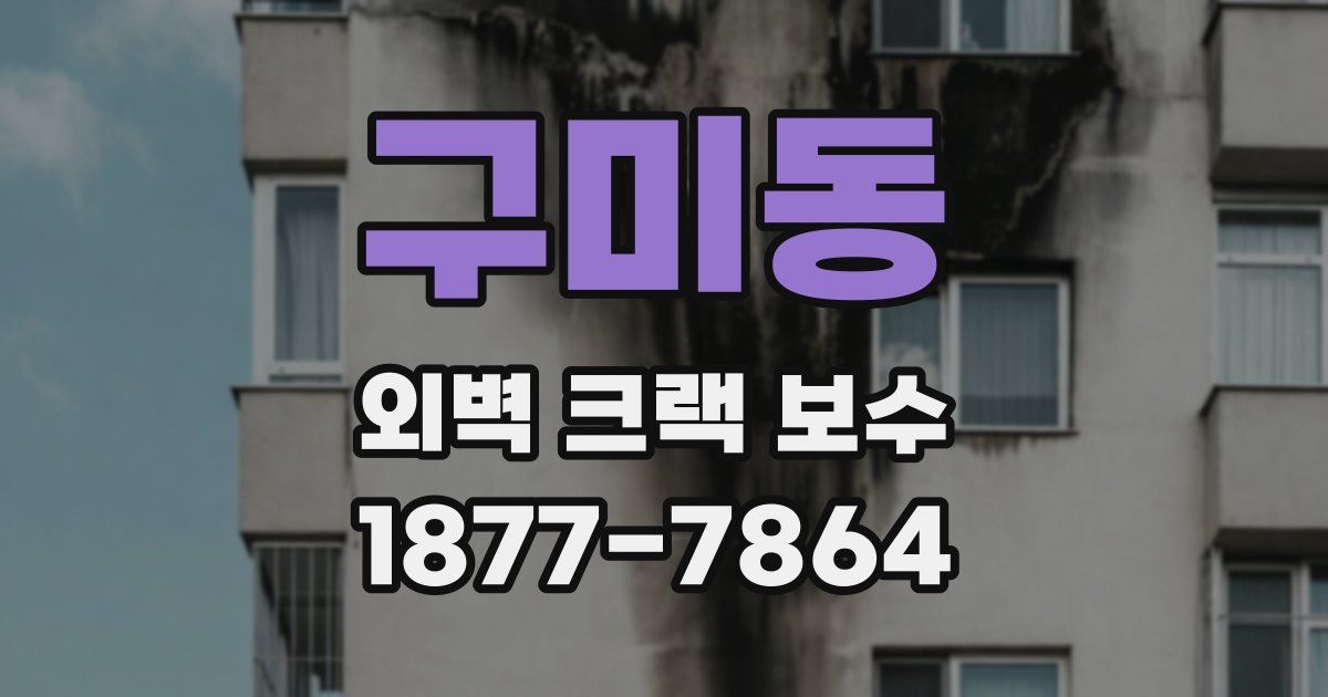 구미동 외벽 크랙 보수
