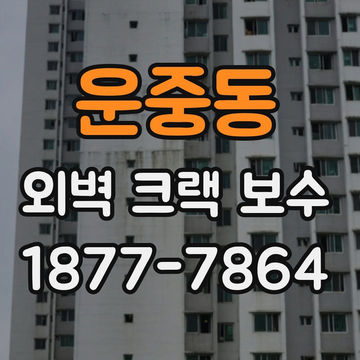 운중동 외벽 크랙 보수