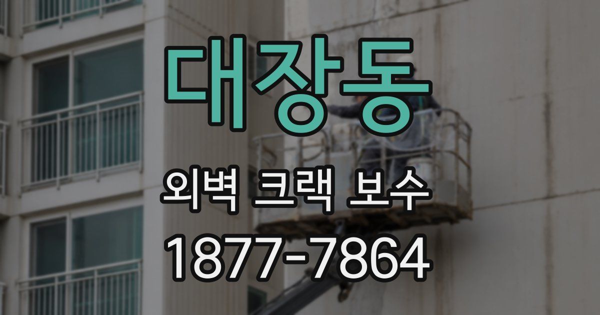대장동 외벽 크랙 보수
