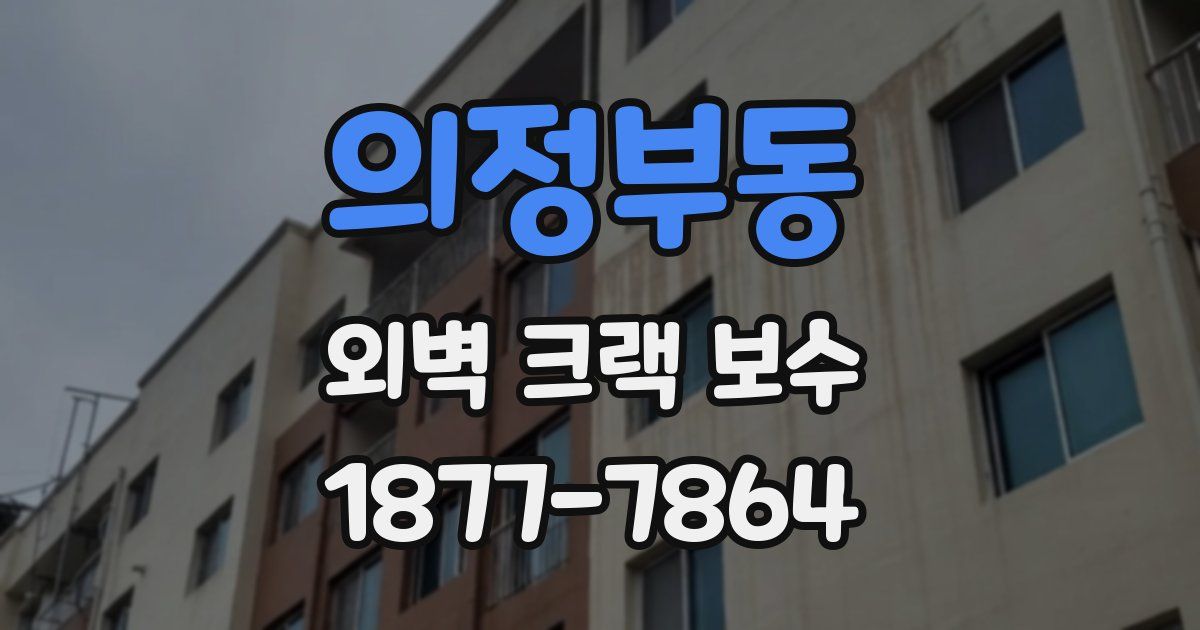 의정부동 외벽 크랙 보수