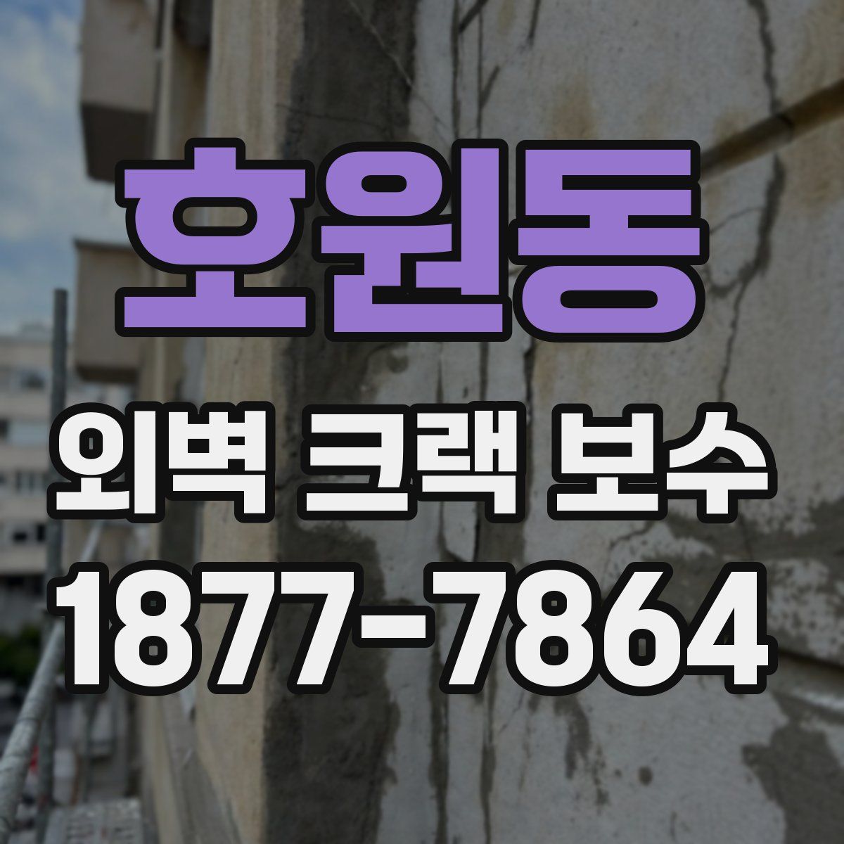 호원동 외벽 크랙 보수
