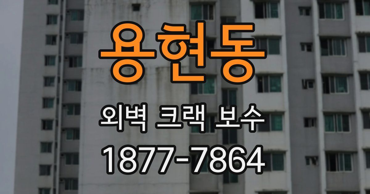 용현동 외벽 크랙 보수