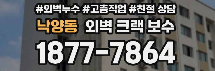 낙양동 외벽 크랙 보수