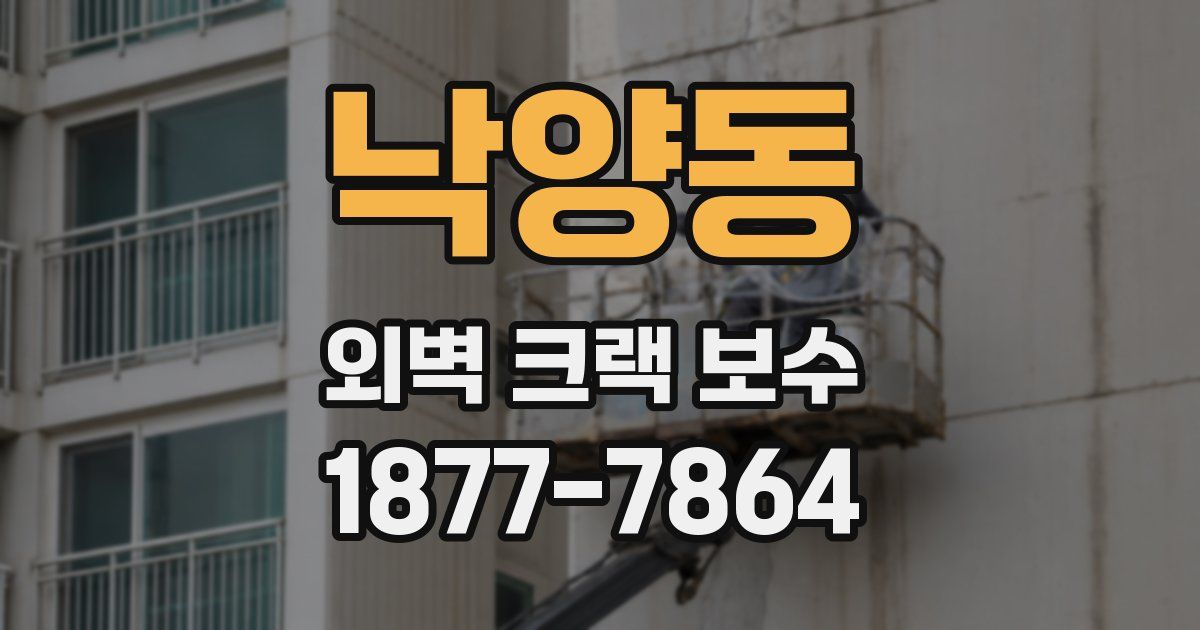 낙양동 외벽 크랙 보수